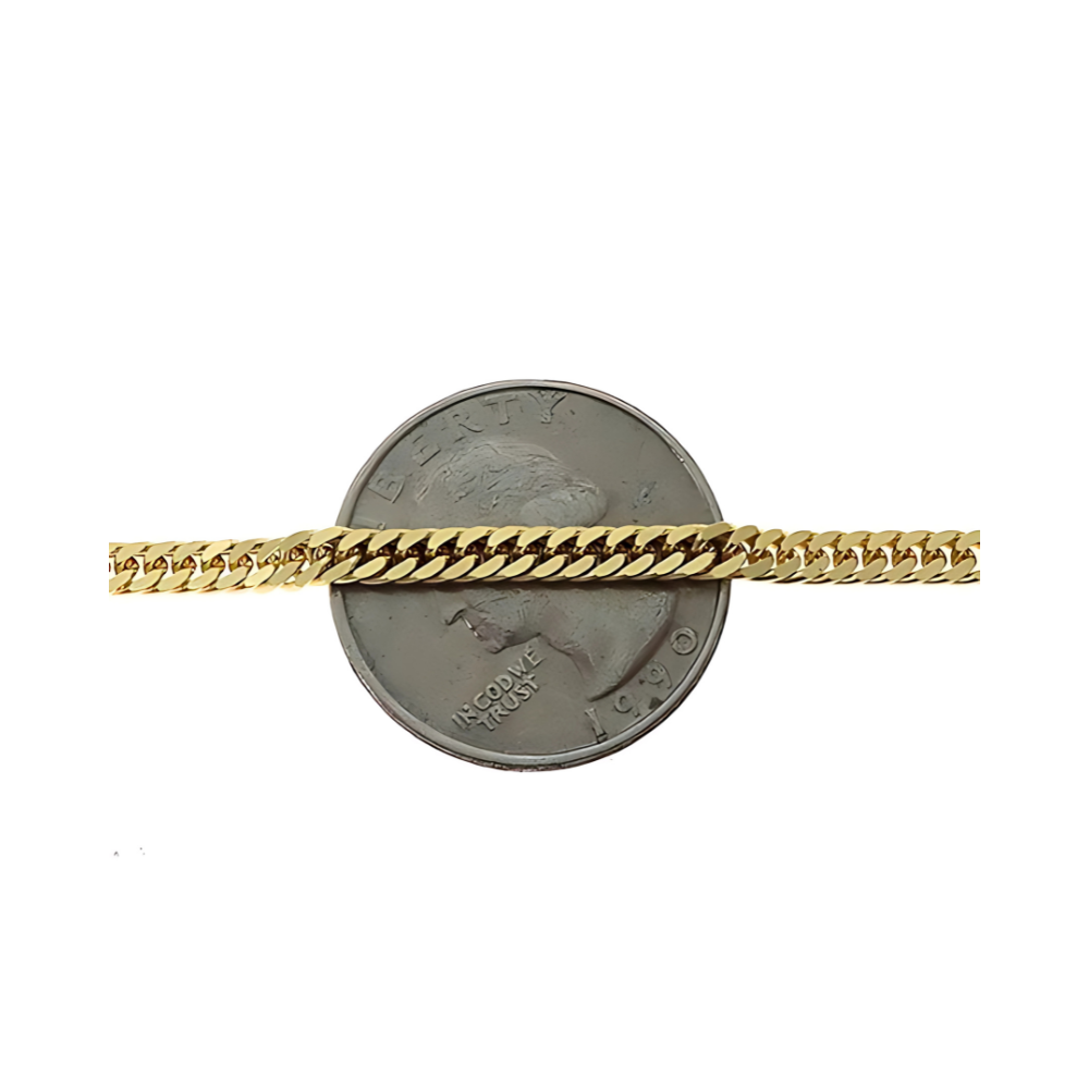 14K Yellow Gold Double Curb Link Bracelet
