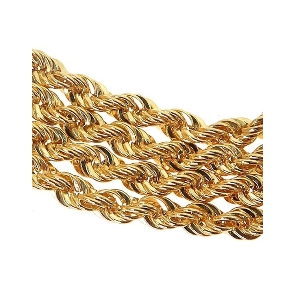 14k Yellow Gold Hollow Rope Necklace