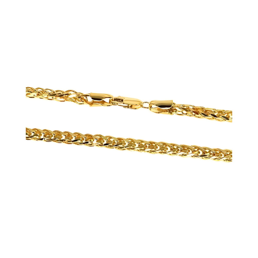 14k Yellow Gold Solid Thin Wheat chain