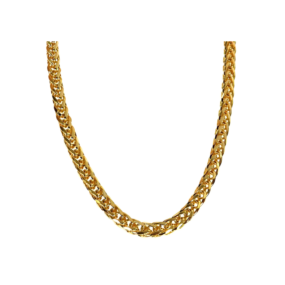 14k Yellow Gold Solid Thin Wheat chain