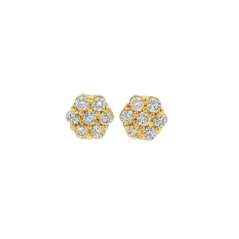 Floral Radiance Diamond Stud Earrings