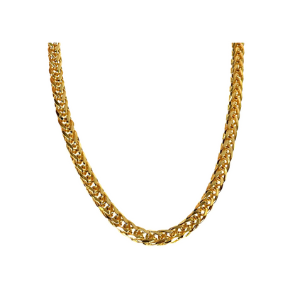 14k Yellow Gold Solid Thin Wheat chain